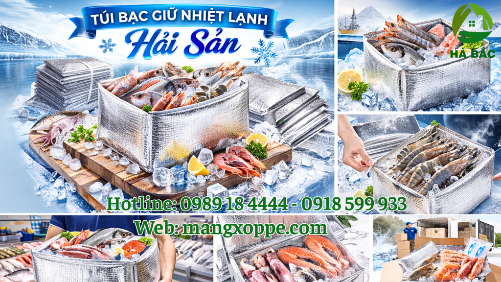 túi xốp bạc giữ nhiệt hải sản 3