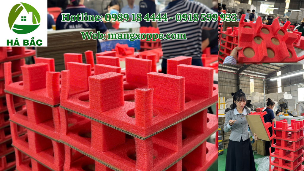 Khay xốp pe foam định hình