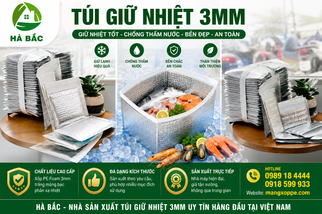 túi xốp bạc giữ nhiệt 3mm