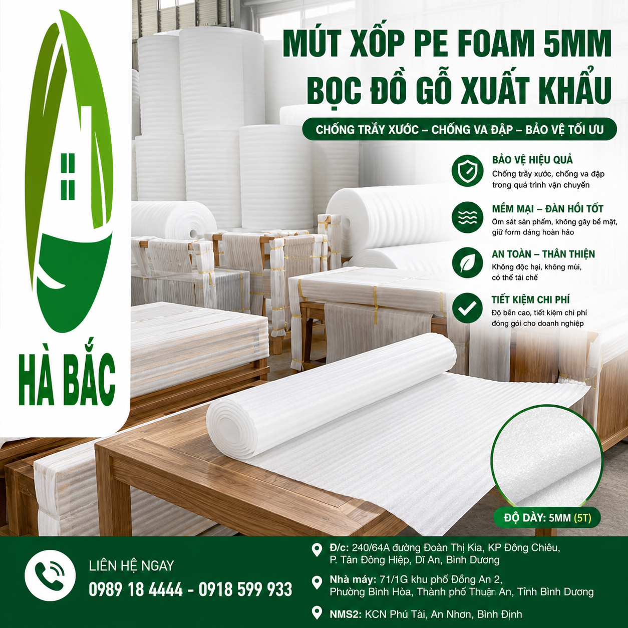 Mút xốp pe foam 5mm Mút xốp pe foam 5mm