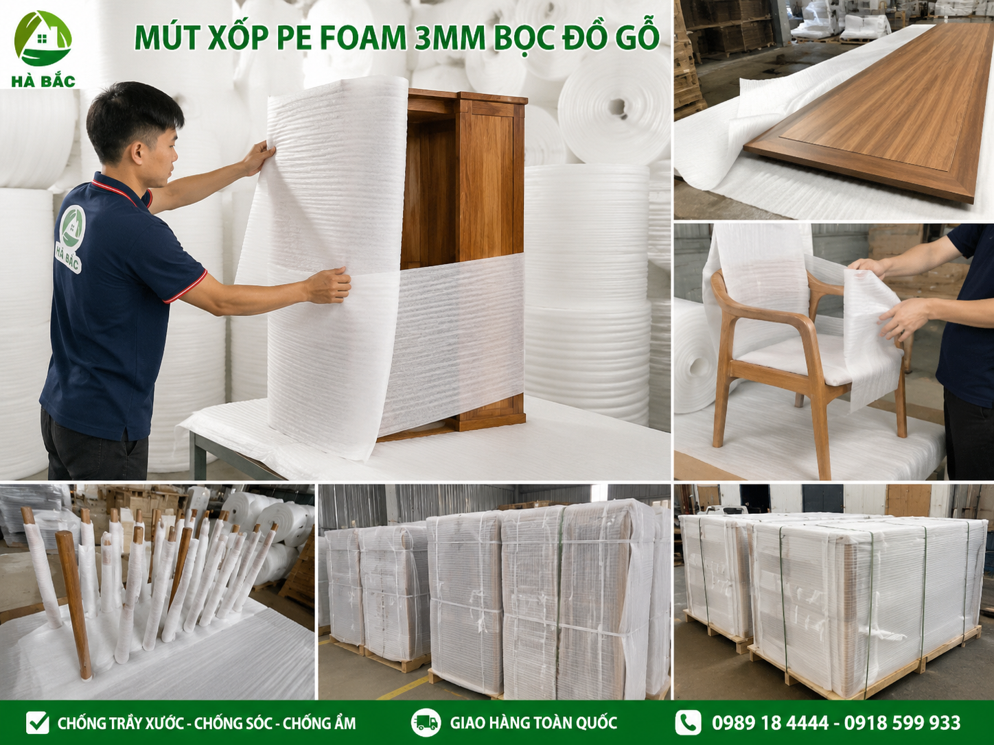 Mút xốp pe foam 3mm bọc đồ gỗ