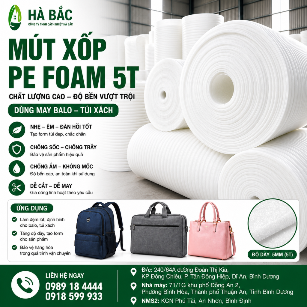 Mút xốp pe foam 15mm Mút xốp pe foam 15mm