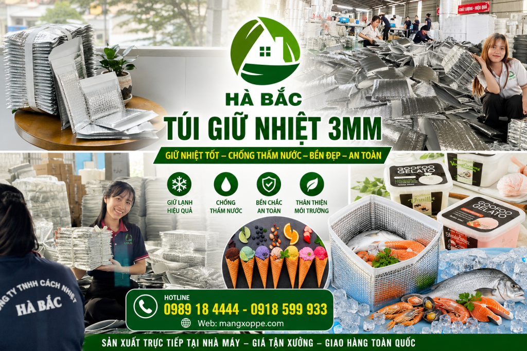 túi xốp bạc giữ nhiệt 3mm