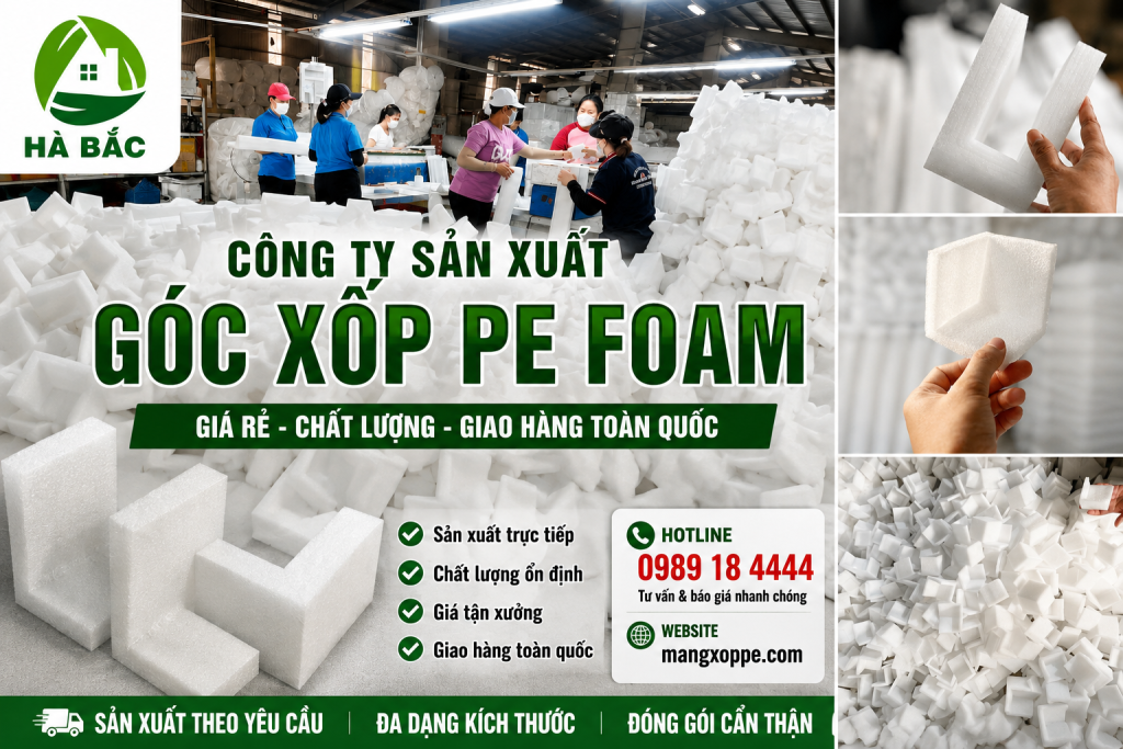 Góc xốp pe foam 